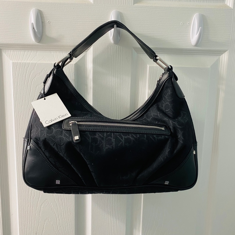Calvin Klein black canvas purse, NWT